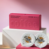Custom Design Logo Premium Printed Tea Juice Coffee Capsule Boxes Packaging Paper Instant Coffee Paper White Card Gift Box with Insert for Wedding Favor