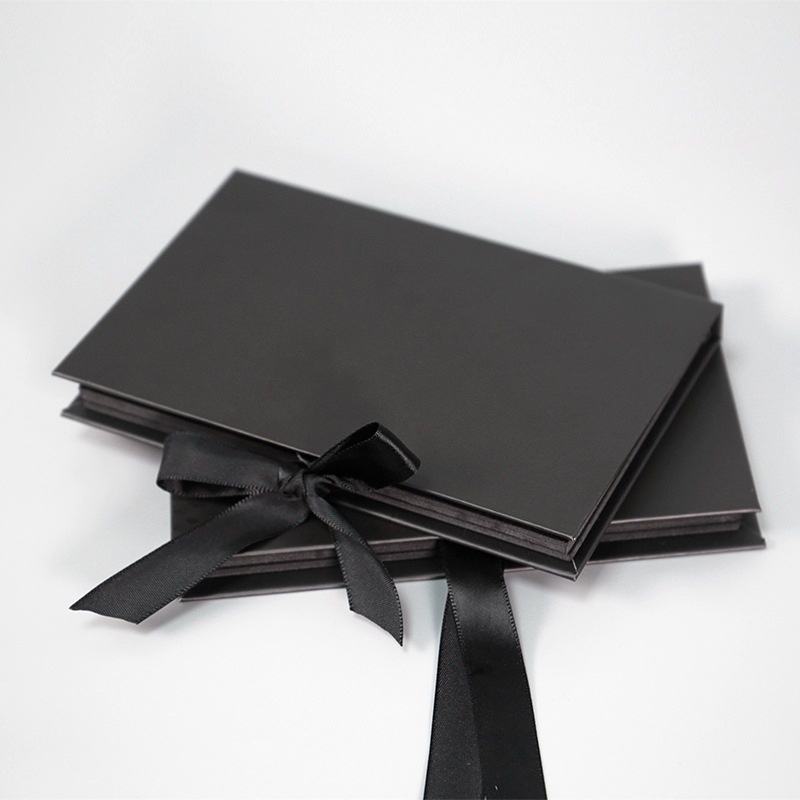 VIP Membership Golf Party Gym Yoga Fitness Card Box Exquisite Book Style Boxes with Bowtie Ribbon Clamshell Boxes Custom Hotel Access Card Credit Card Box