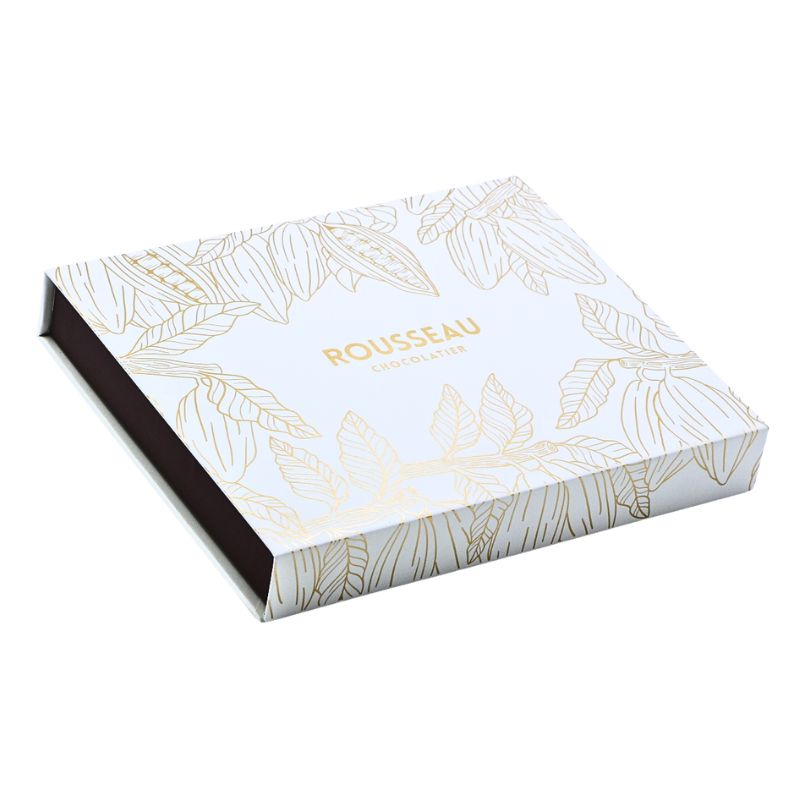 Tailored Food Grade Hinged Chocolate Gift Box | Wholesale OEM Custom Book-Style Packaging for Cookies, Macarons, Food with UV Coating Matt Lamination Lining