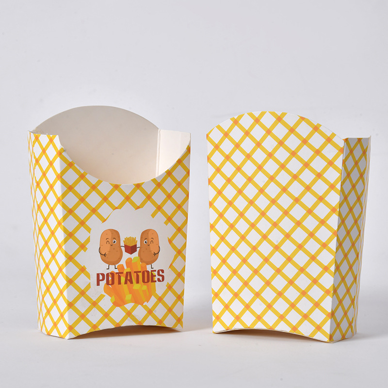 To Go Take out Take Away Custom Size Fried Chicken Nugget Burger Potato Chips Disposable Fast Food Lunch Packaging Cardboard Container Paper Packing Box