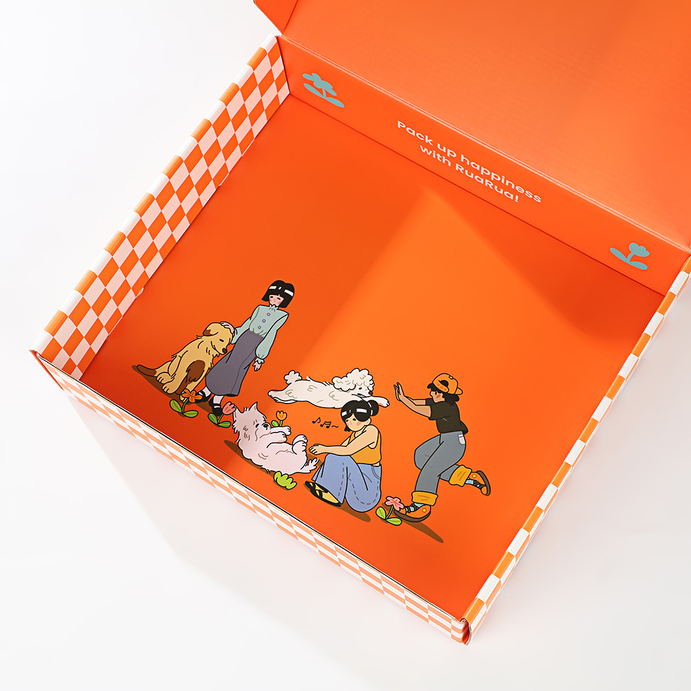 Retail Online Store Packing Rigid Corrugated Box Wholesale Retail Packaging Mailing Mailer Shipping Gift Boxes for Luxury Clothing Pet Food Snack Babycare Bag