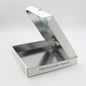 Custom Logo Aluminum Foil Corrugated Pizza Box Kraft Paper Food Packaging for Pizzas and Fast Takeaway Foods