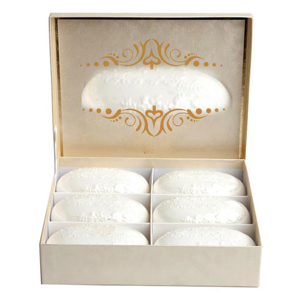 Lovely Gold Stamping Pink Cardboard Baby Shower Soap Gift Box