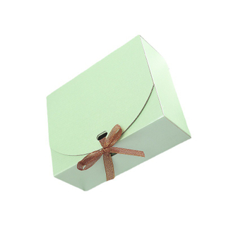 Custom Logo Printed Folding Paper Box With Ribbon Closure