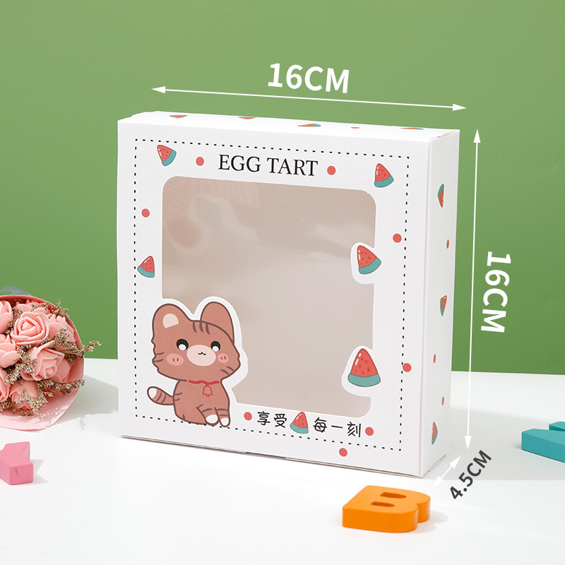  China Wholesale White Cardboard Paper Packaging Cake Box With Window