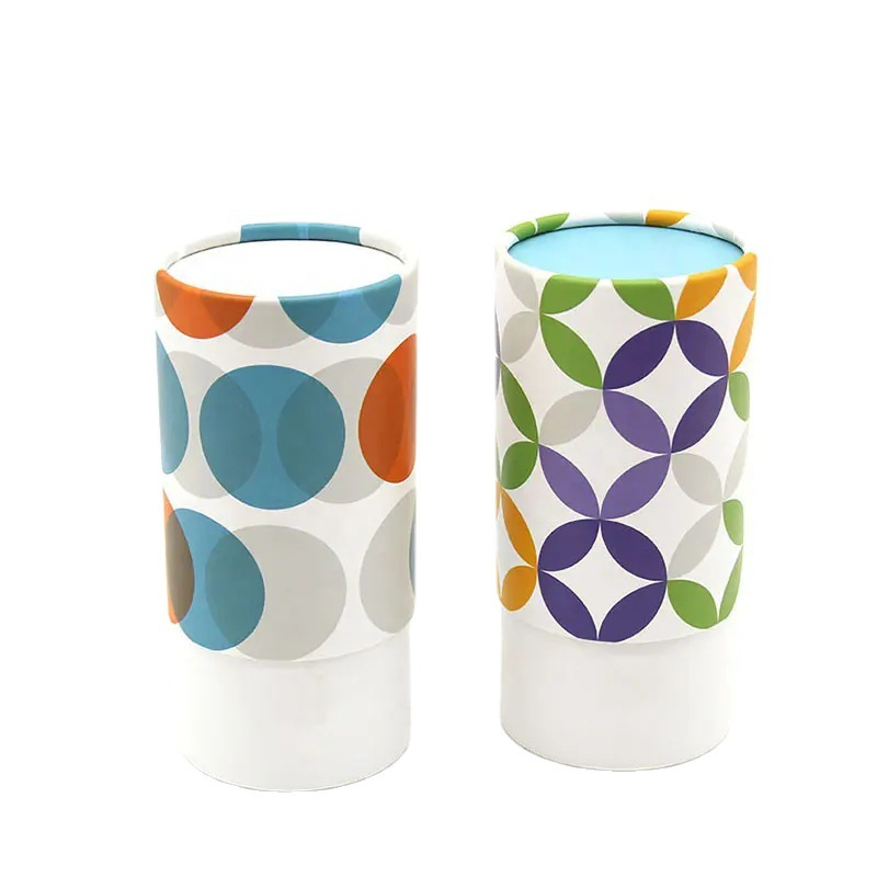 Recyclable Eco-friendly Round Paper Cans Kraft Paper Tube Cans