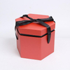Cardboard Flower Gift Packaging Box for Valentines with Ribbon