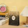 Wholesale Custom Logo Silver Stamping Fashion Shopping Wrapping Coated Paper Gift Shopping Packaging Bag with Handle Rope for Festival