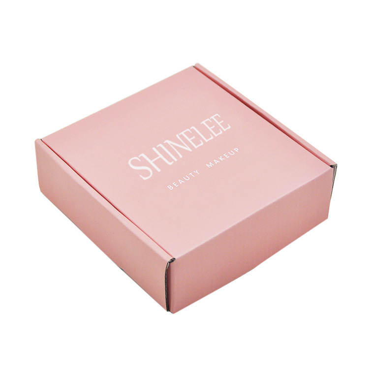 Pink Colored Custom Logo Printed Paper Packaging Gift Carton Mailer Box