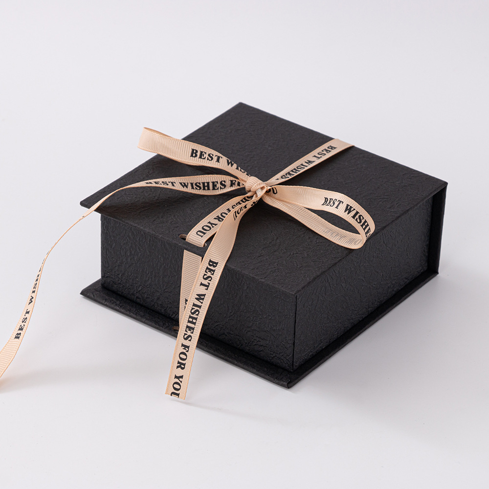 Ribbon Closure Book Type Paper Boxes For Packaging Gift