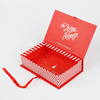 Magnetic Rigid Cmyk Color Printing Cutout Insert Book-Shape Customized Cosmetic Gift Packaging Package Packing Carton Box for Christmas Xmas New Year Decoration