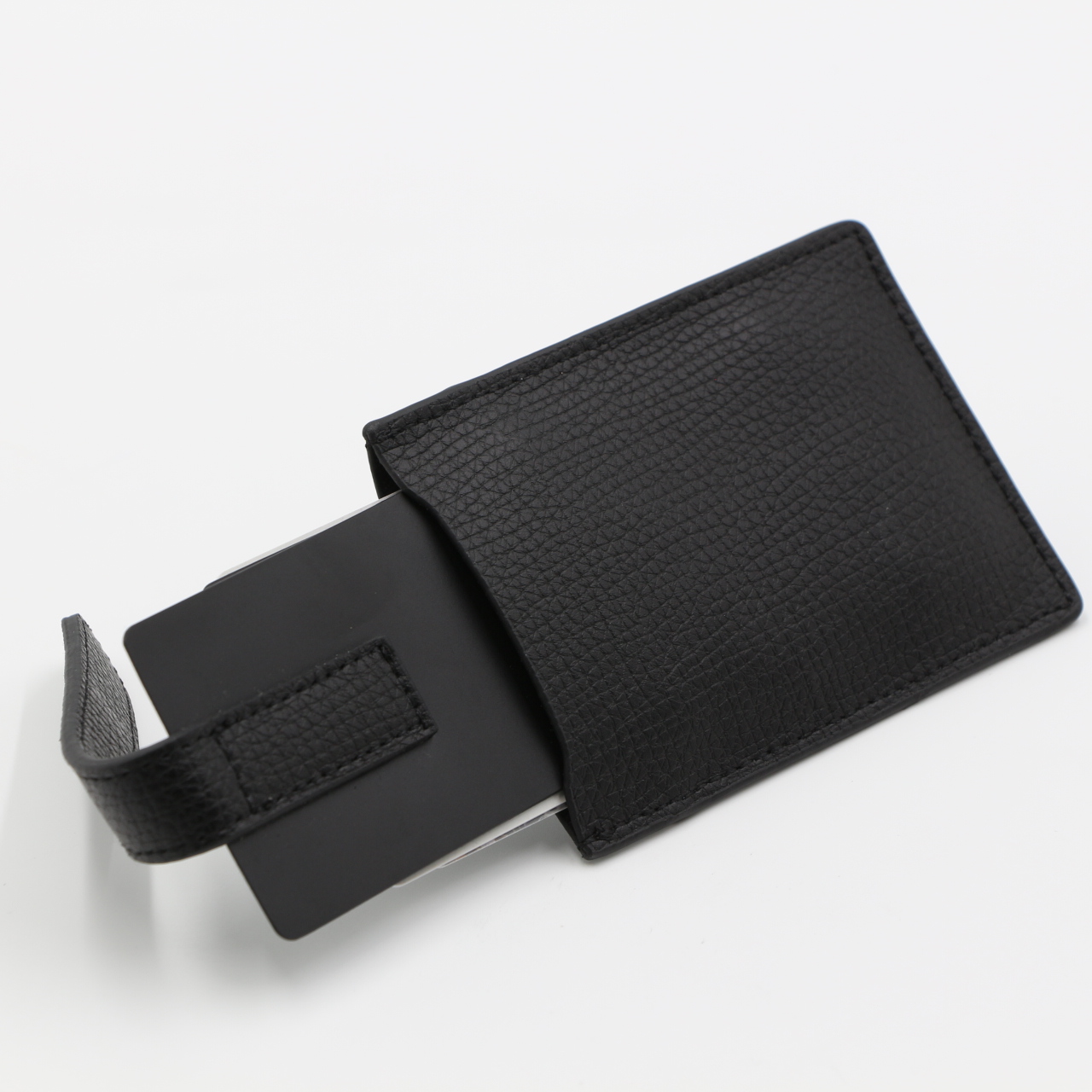 Custom Pop Up Synthetic Soft Genuine Leather Protection Anti-Theft Smart Business Wallet Purse ID Credit Card Holder with Cheque Metal Clip Coin Pocket