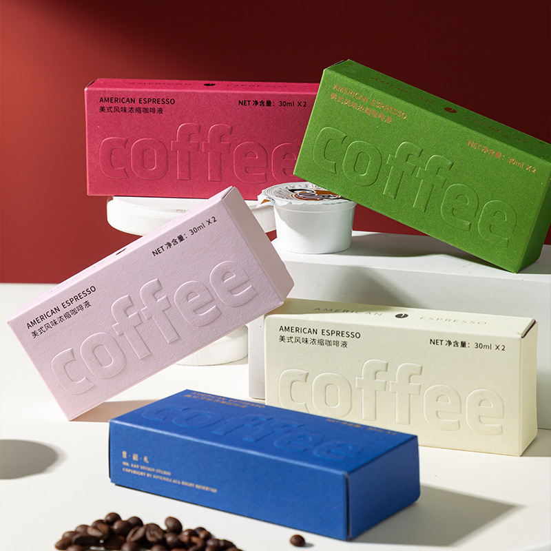 Custom Design Logo Premium Printed Tea Juice Coffee Capsule Boxes Packaging Paper Instant Coffee Paper White Card Gift Box with Insert for Wedding Favor