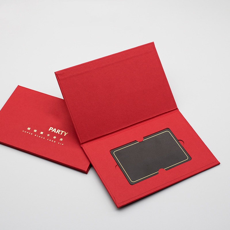 VIP Membership Golf Party Gym Yoga Fitness Card Box Exquisite Book Style Boxes with Bowtie Ribbon Clamshell Boxes Custom Hotel Access Card Credit Card Box