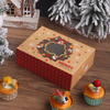 Wholesale Foldable Art Paper Packing Package Gift Box Printed And Laminated for Christmas Xmas Take Out Cake Cupcake Cookie Chocolate Macaron with Partition 