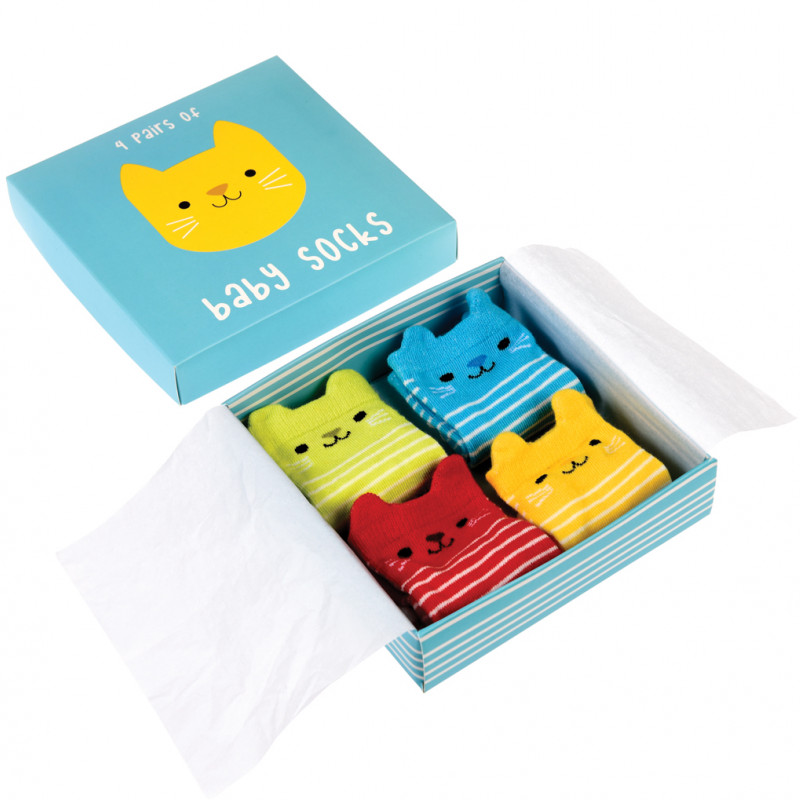 Custom Square Pink Cardboard Baby Gloves And Socks Packaging Box