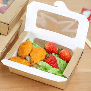Recyclable Kraft Paper Food Box With Window,Vegetables And Fruits Packaging Box