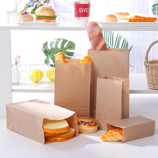 Wholesale Eco-friendly Food Grade Kraft Paper Bag