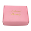 Hot Stamping Custom Logo Pink Shipping Boxes，Corrugated Paper Packaging Carton Box