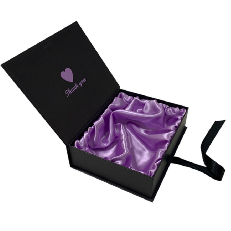 Luxury Human Hair Extensions Box,Book Type Ribbon Closure Paper Packaging Box