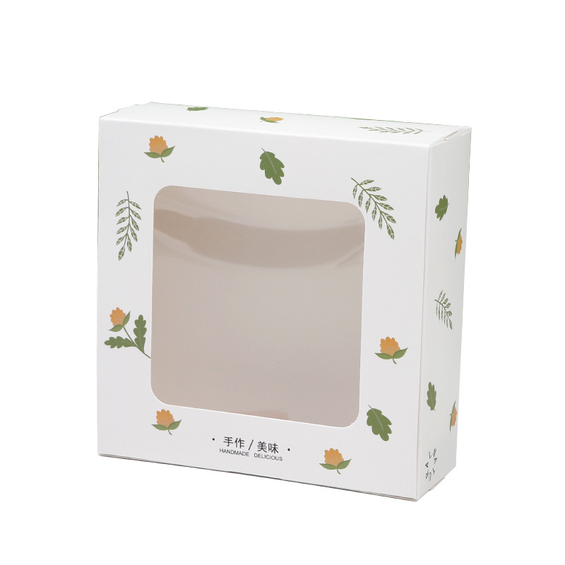  China Wholesale White Cardboard Paper Packaging Cake Box With Window