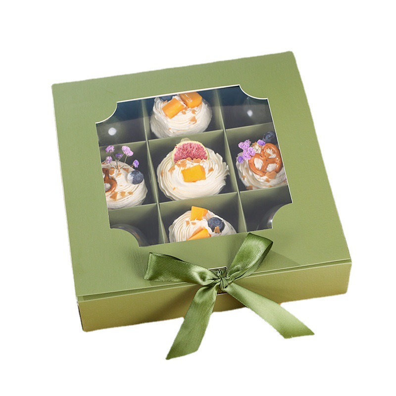  China Wholesale White Cardboard Paper Box With Window For Packaging Cakes And Chocolate