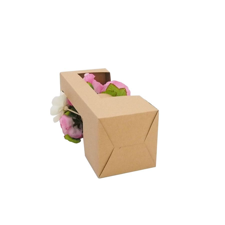 Eco-friendly Recyclable Kraft Paper Packaging Flower Box