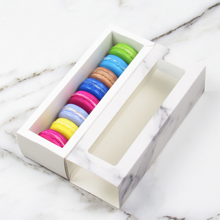  China Wholesale White Cardboard Paper Packaging Macaroon Box