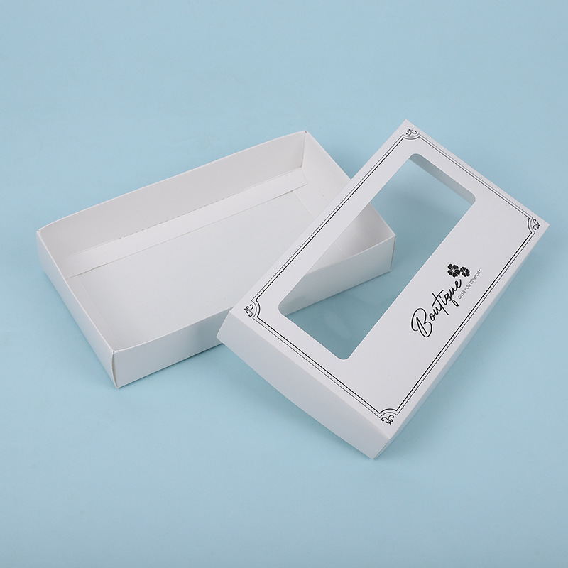 China Manufacturer Wholesale White Paper Socks Box With Window