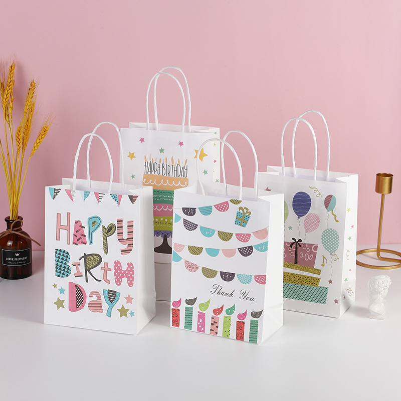  China Wholesales Eco-friendly Recyclable Kraft Paper Packaging Gift Bag,Twisted Paper Handle Shoppers