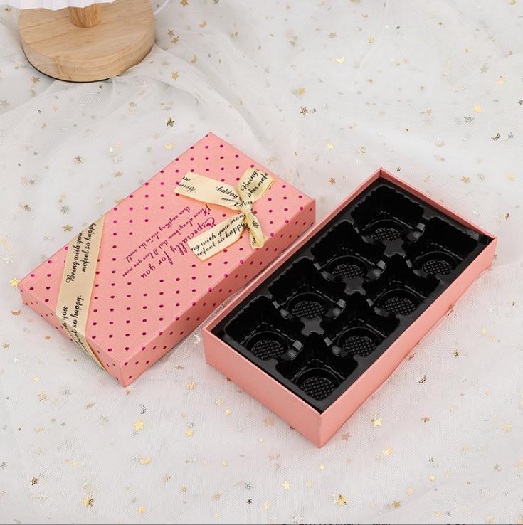 Wholesale Red Color Chocolate Packaging Paper Box with Insert