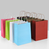 Multicolored Twisted Handle Kraft Paper Packaging Bags