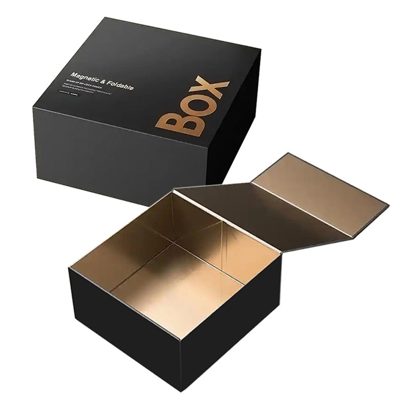 Foldable Rigid Cardboard Cosmetics Makeup Jewelry Clothes Magnetic Paper Gift Packing Box for Watch Wedding Party Christmas Festival Gift Packaging with Ribbon