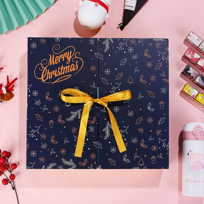 Custom Gift Woman 25 Days Cosmetic Make Up Beauty Jewelry Chocolate Luxury Empty Christmas Advent Calendar Packaging Gift Box Mystery Blind Boxes