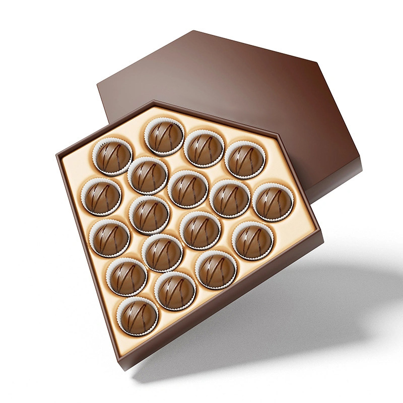 Luxury Custom Logo Printing Premium White Cardboard Paper Packing Snack Biscuit Cookies Bread Candy Sweet Food Truffle Chocolate Packaging Gift Chocolate Box
