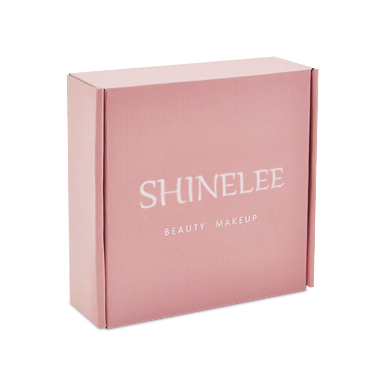 Pink Colored Custom Logo Printed Paper Packaging Gift Carton Mailer Box