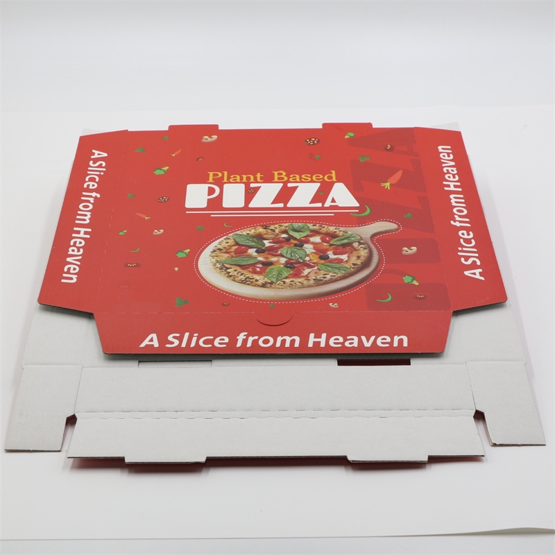 Wholesale Custom Printed Biodegradable Corrugated Pizza Fast Food Packaging Picking Box - 8 to 14 Inch Sizes, Exterior Customizable Design