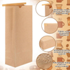 Kraft Paper Coffee Bags with Tin Tie Closure, 1 LB Size, 80 Pack, Food Grade Storage Bags for Coffee Beans, Bread & Snacks