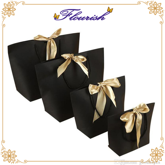 China Made Black Coated Paper Nesting Tote Bag