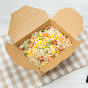 Eco-friendly Kraft Paper Packaging Food Box,Fast Food Snack Box