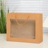 Wholesale Eco-friendly Recyclable Kraft Paper Shopping Bags With Window