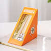 Custom Logo Printed Sandwich Box,Food Grade Paper Packaging Box With Window