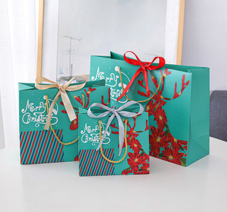 Christmas Paper Packaging Gift Bags With Handles,Euro Tote Bags