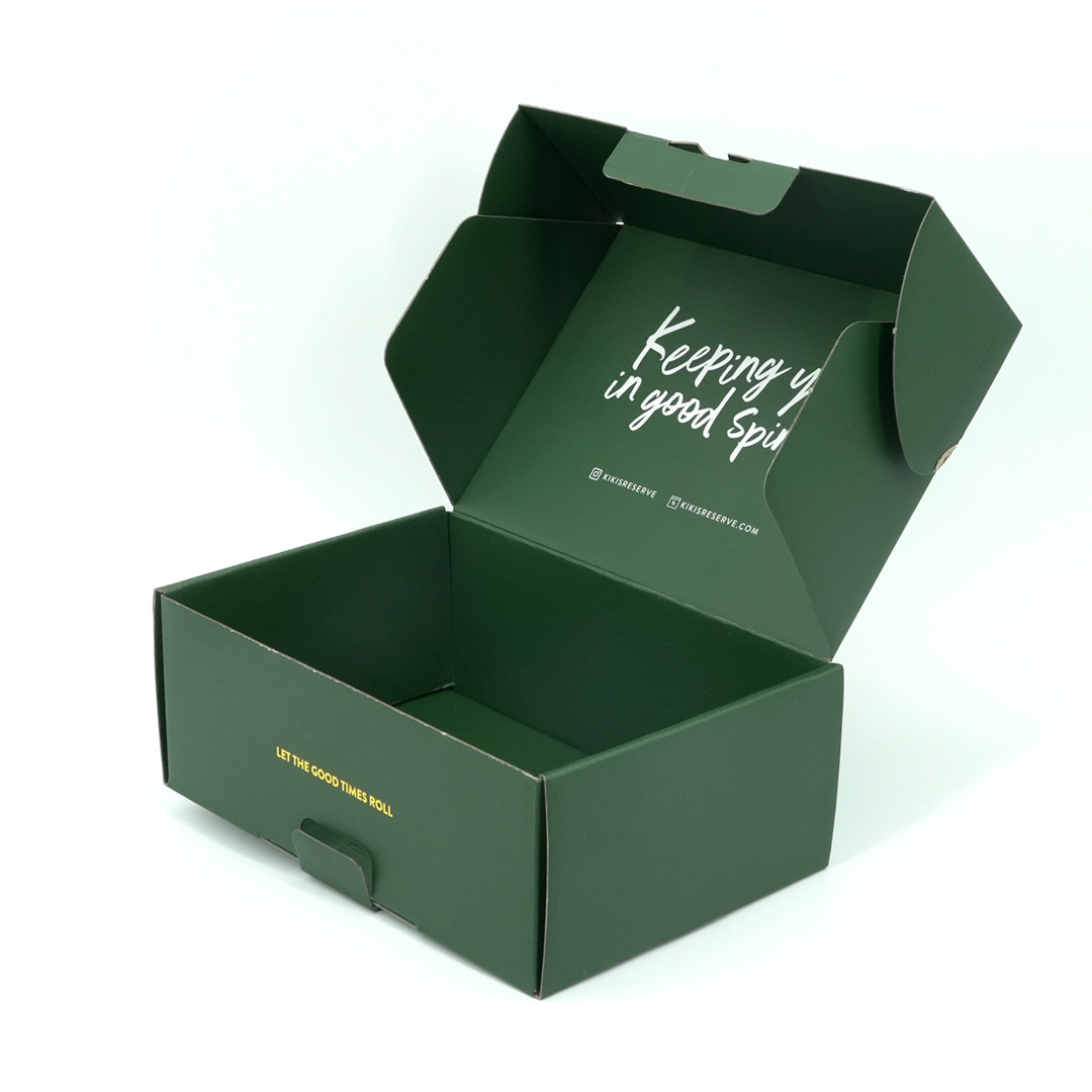 Dark Green Color Mailer Box,Custom Logo Printing Corrugated Paper Packaging Box