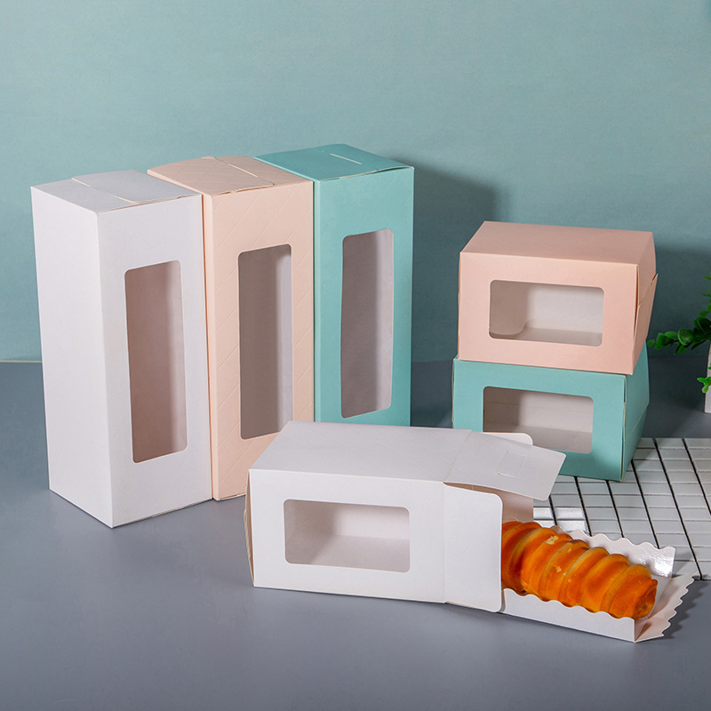 China Wholesale White Cardboard Paper Packaging Cake Box With Window
