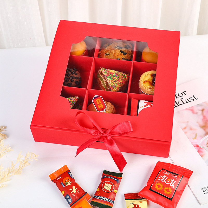  China Wholesale White Cardboard Paper Box With Window For Packaging Cakes And Chocolate