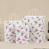 Cartoon Pattern Printing Twisted Handle Custom Logo Printing Eco-Friendly Kraft Paper Packaging Recyclable Gift Bag