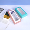 White Cardboard Paper Packaging Gift Socks Packing Box With Window