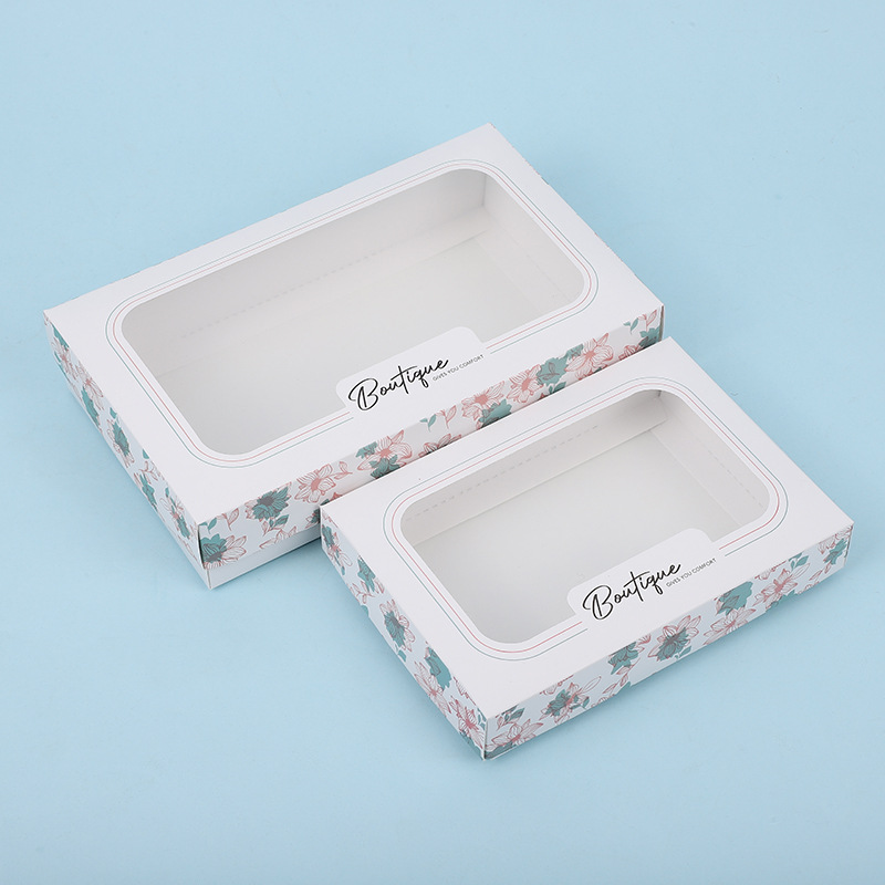 China Manufacturer Wholesale White Paper Socks Box With Window