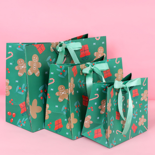  China Wholesales Ribbon Closure Paper Packaging Bag,Luxury Shopping Bags
